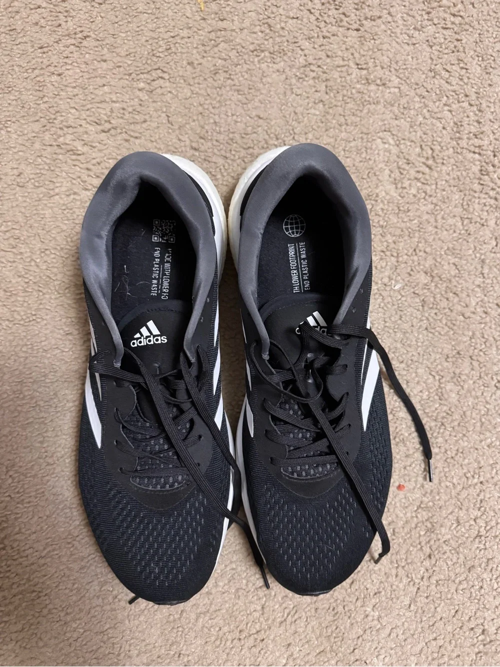 Adidas Men’s SuperNova Boost Black Running Shoes